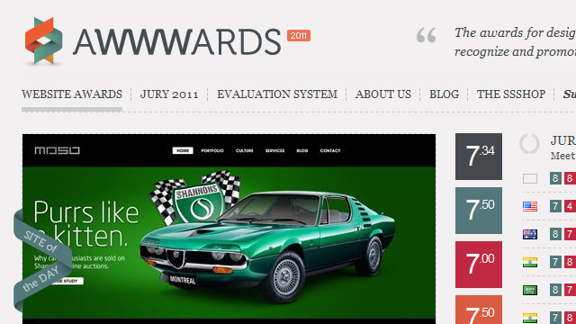 Preview image of 'Awwwards (new site)'