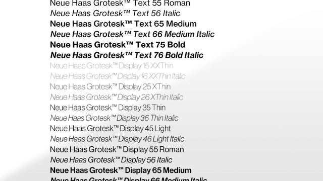 Preview image of 'Neue Haas Grotesk'